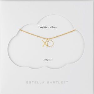 ESTELLA BARTLETT POSITIVE VIBES XO GOLD NECKLACE